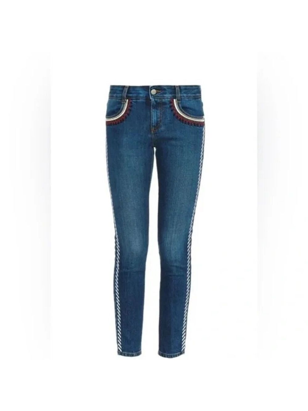 Stella McCartney Embroidered Skinny Jeans Sz 27